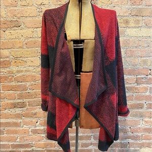 Plaid Lucky Brand Sweater Coat size M